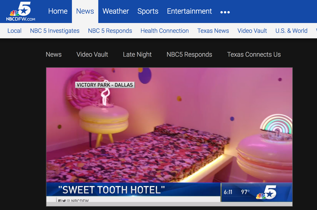 NBC5: Sweet Tooth Hotel